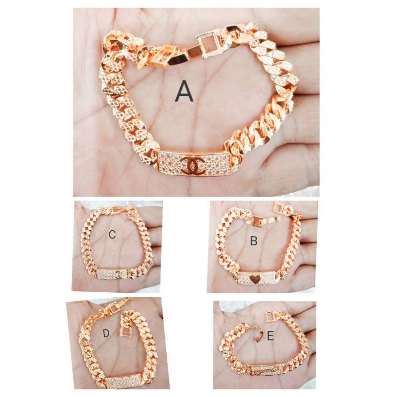 Gelang xuping wanita lapis emas dgn mata zircon