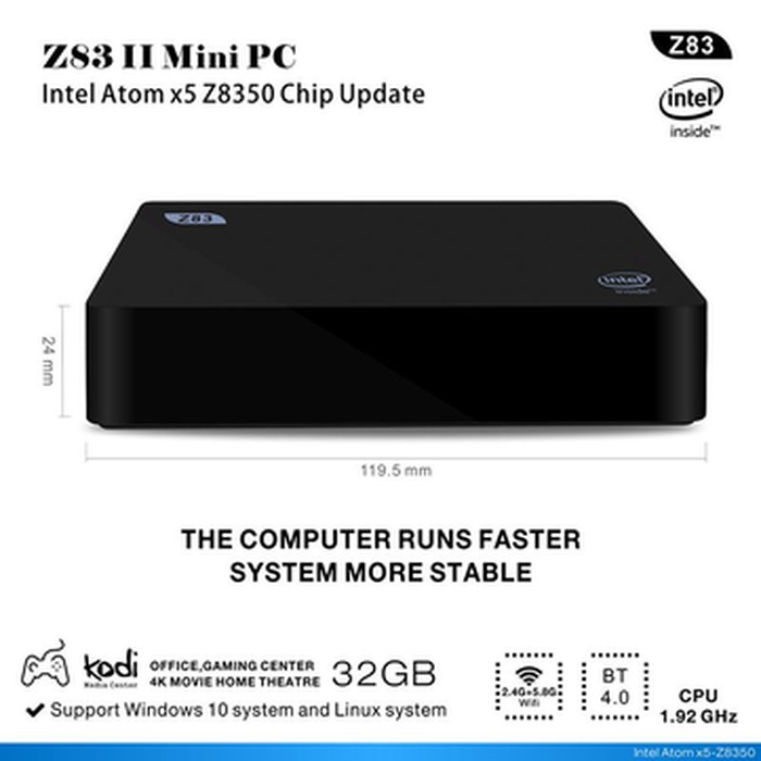 Ready Stok MINI PC Z83 II Intel Atom x5 Z8350 2GB RAM 32GB ROM TV Box WIndows 10 Berkualitas