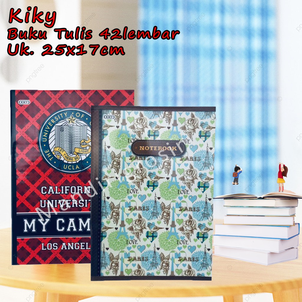 Buku Tulis *Kiky * Motif Random * 25x17cm * 42 Lembar