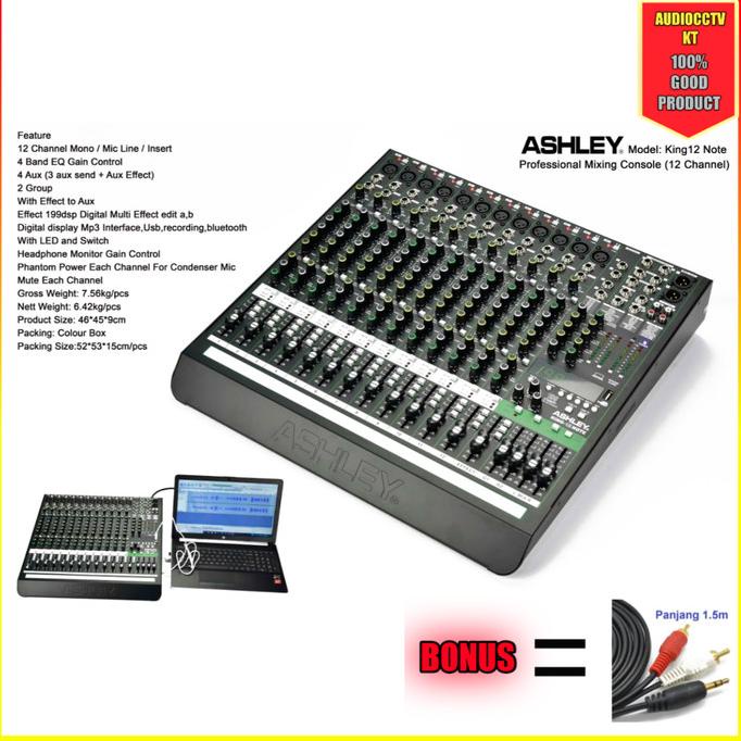 ashley king 12 note audio mixer soundcard recording