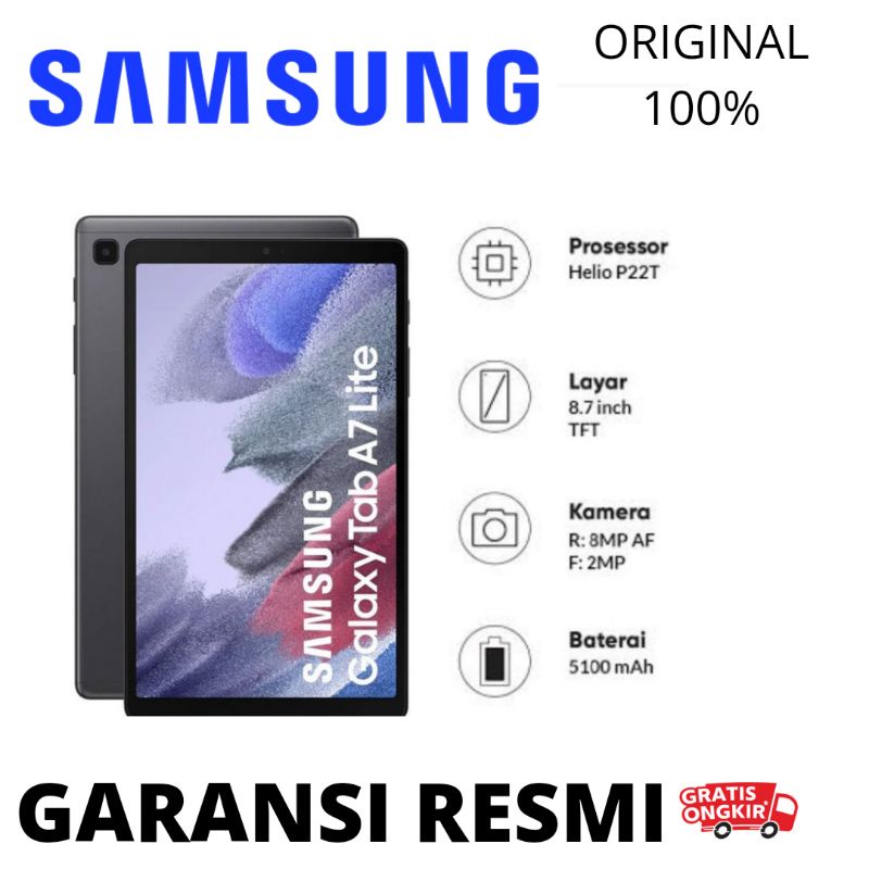 SAMSUNG TAB A7 LITE RAM 3/32GB GARANSI RESMI