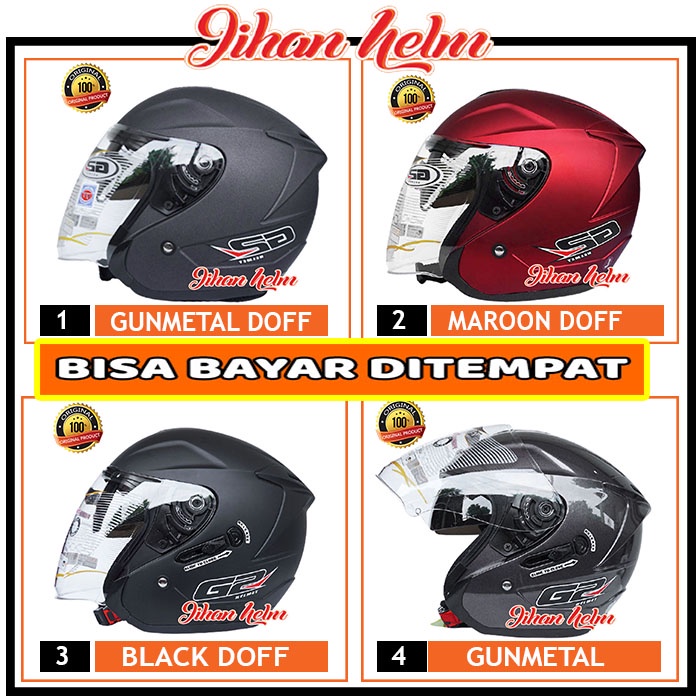 Promo Helm G2 Optimax Dynamic/ Helm G2 Double Visor Sni/ Helm G2 Optimax 2 Kaca Termurah