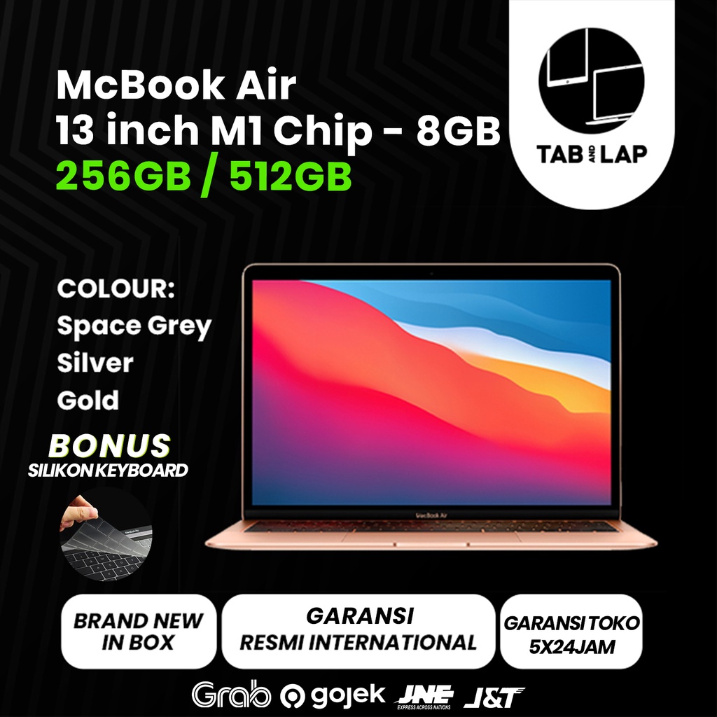 macbook air m1  2020 m1 chip 13 inch 8gb 256gb   512gb ssd