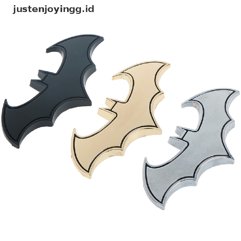 1pc Stiker emblem Logo Batman 3d Bahan metal Untuk Mobil / Motor