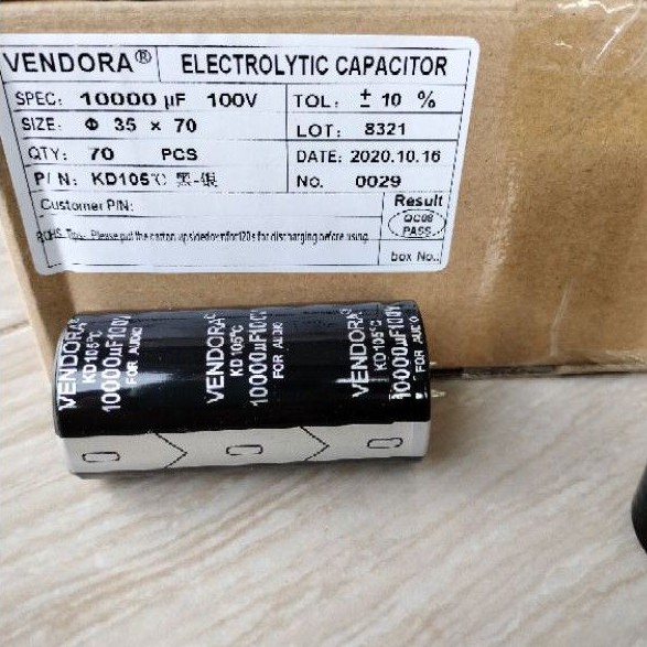 10000 UF 100V ELKO 10000UF100V VENDORA