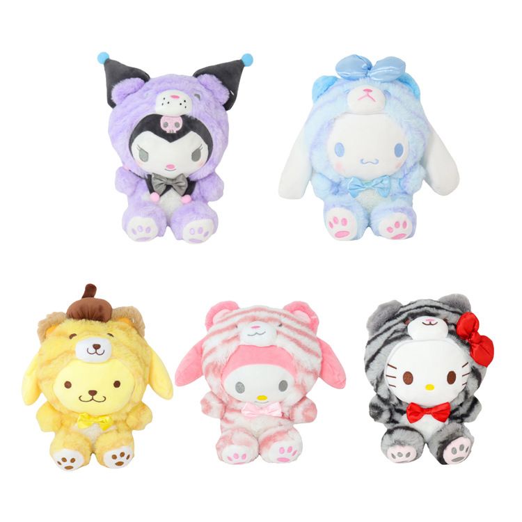 MAINAN BONEKA KUROMI MELODY HELLO KITTY CINNAMOROLL POMPOMPURIN PURIN KOSTUM TIGER HARIMAU IMPOR