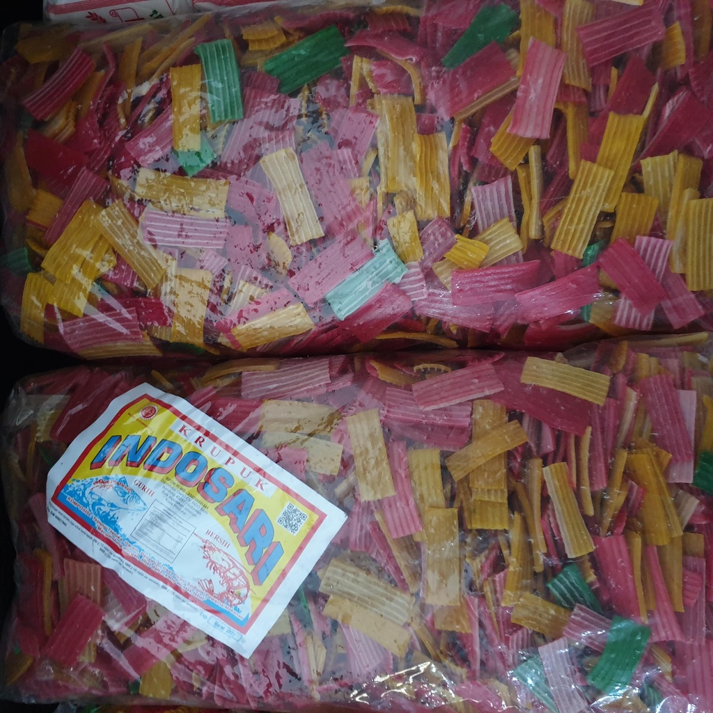 [Bal 5kg] Kerupuk Krupuk Mentah rasa Jengkol Sisir Warna warni merk INDOSARI isi 5 kg - JSIR*W