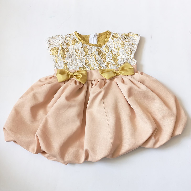 Gaun Bayi Newborn 0 6 bulan Terbaru 2022 1 Set Sepatu Bandana Dress Baby Perempuan Baru Lahir Rok Balon Baju Pesta Import Cantik Korea KA122