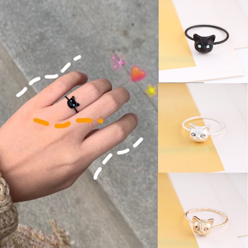 Cincin Desain Cakar Kucing Gaya Korea Untuk Wanita