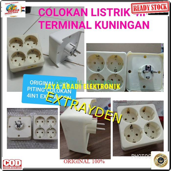 G217 COLOKAN LISTRIK 4IN1 4 IN 1 TERMINAL STEKR KEPITING STOP KONTAK SETRUM MULTIFUNGSI UNIVERSAL TAHAN PANAS PENAMBAH ORIGINAL LAMPU CABANG PRAKTIS TIDAK PERLU BONGKAR PASANG RUMAH TINGGAL COLOK SAJA DAN MENGHEMAT TEMPAT