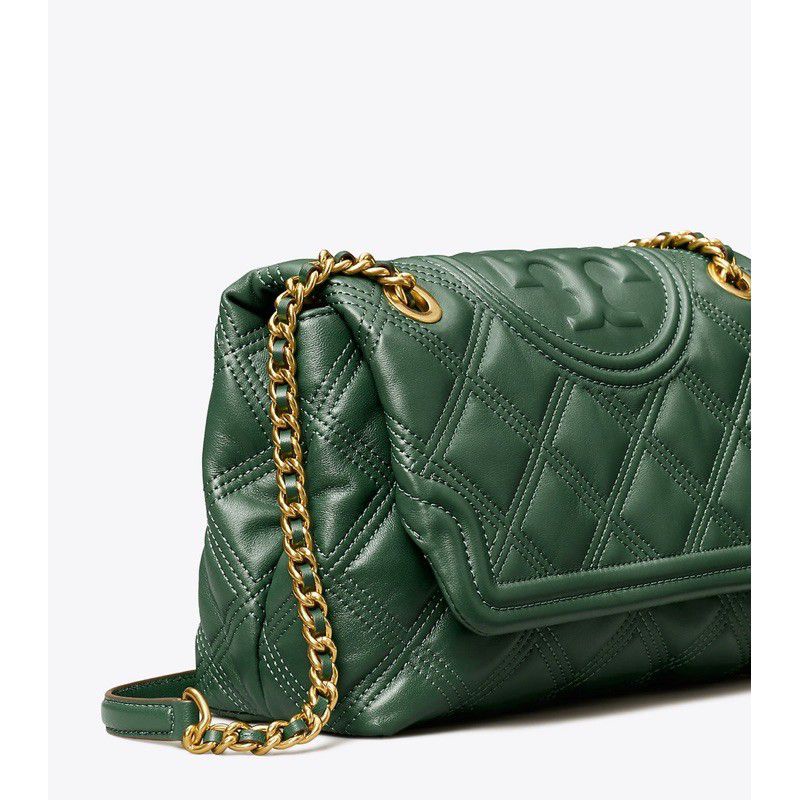 Tory Burch Fleming Soft Convertible Shoulder Bag Pine Green