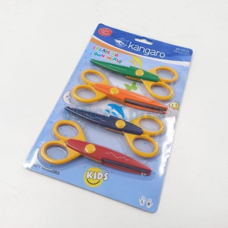 

Gunting anak set Kangaro KR-53/Y4 / Kraft Scissors (1 set isi 4 pcs)