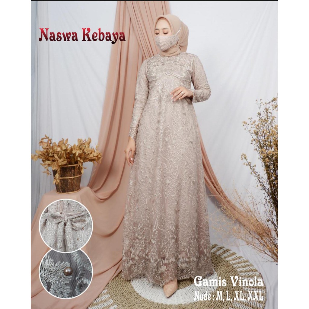 PROMO LONG DRESS TULLE MUTIARA BORDIR PREMIUM / LONG GAMIS TULLE MUTIARA BORDIR / LONG GAMIS PESTA