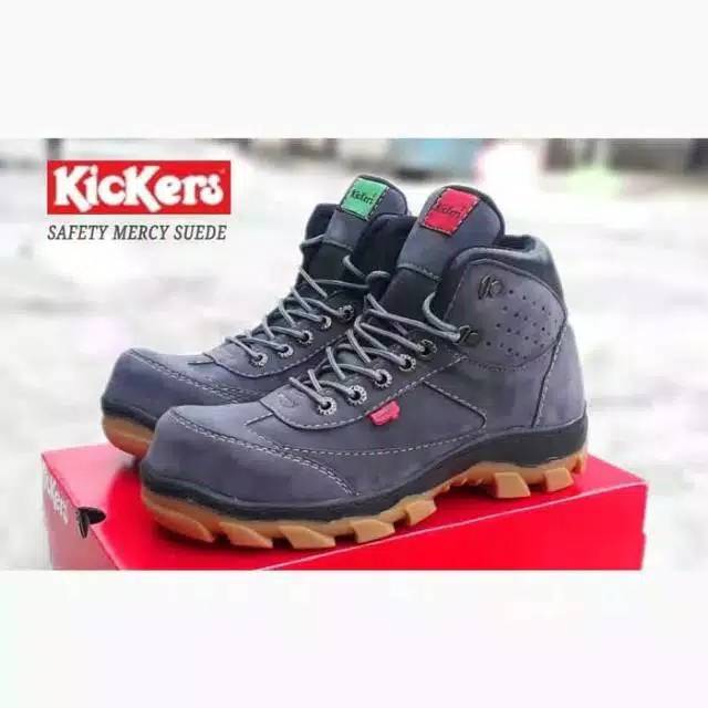 Top Seller☆ Sepatu boots pria work &amp; safety kulit suede mercy touring outdoor