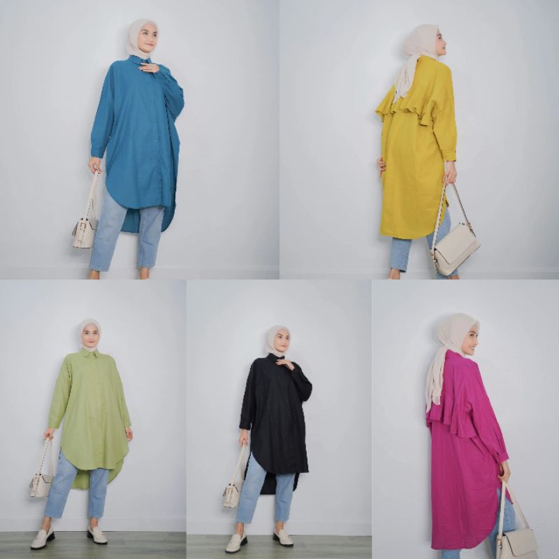 ZANNE TUNIK RAYON CRINKLE AIRFLOW WANITA TERBARU