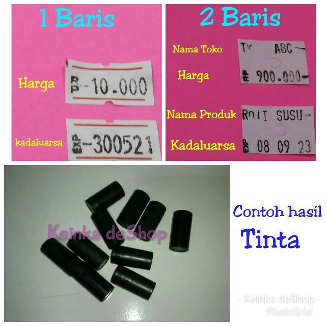 

Refill Tinta cadangan isi ulang PRICE LABELLER alat cetak label bandrol 1 atau 2 baris warna hitam