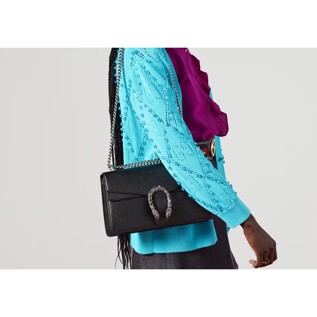 [SG RECEIPT] Gucci Dionysus small shoulder bag - Black Leather