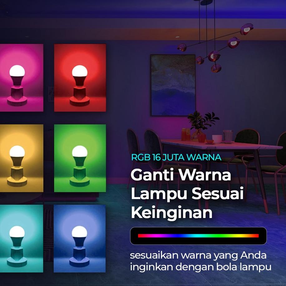 Terbaru.. Kadonio Lampu bohlam LED BLUETOOTH 10W Smart Led Bulb Rgb Smart Home Bohlam Pintar Tuya la