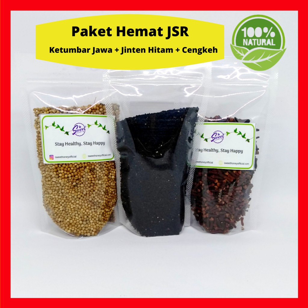 

[PAKET JSR] Ketumbar Jawa Biji Jinten Hitam Habbatussauda Black Cumin Seed Cengkeh