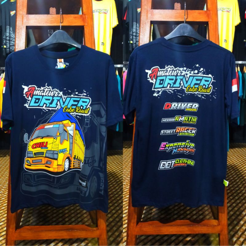 Kaos Truck Driver Amatir brand lokal Ori