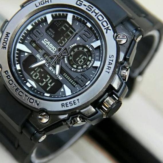 Terbagus.. COD ( Bayar Tujuan ) Jam Tangan Pria Sporty Casio G-Shock GST-8600 Kepala Metal Besi Blac