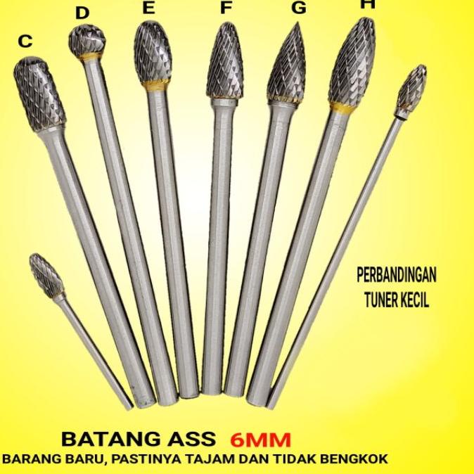 MATA BOR ALAT TUNER CUNER TUNNER PORTING BESAR BATANG 6MM PANJANG 10CM