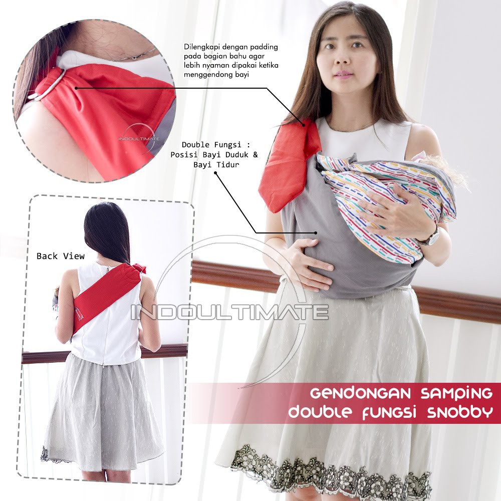 SNOBBY Gendongan Samping + Saku ADJUSTABLE Gendongan Bayi BY-55 BY-162