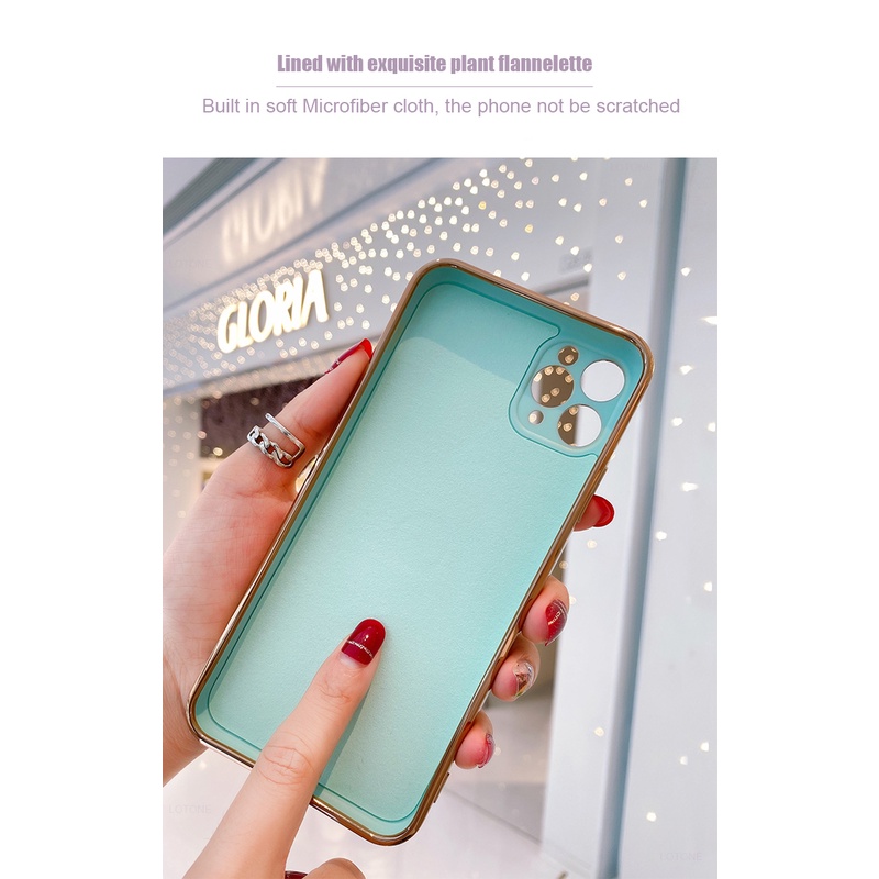 Velvet all-in-one magnetic ring case iphone 11 pro max 12/13 pro max mini Xs max XR 7/8/se2020 7plus/8plus electroplating all-inclusive metal stand soft shell shockproof protective