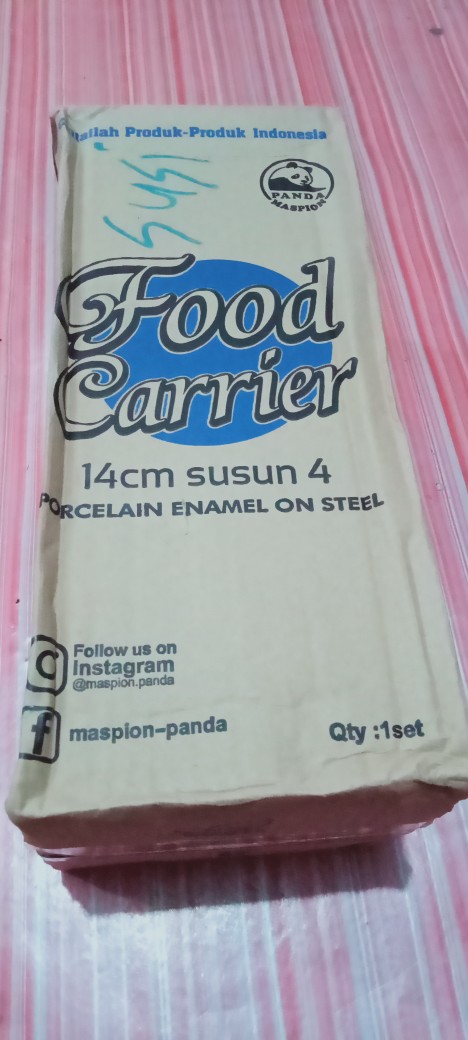 Rantang Susun Enamel Ukuran 14 Susun 4 Maspion