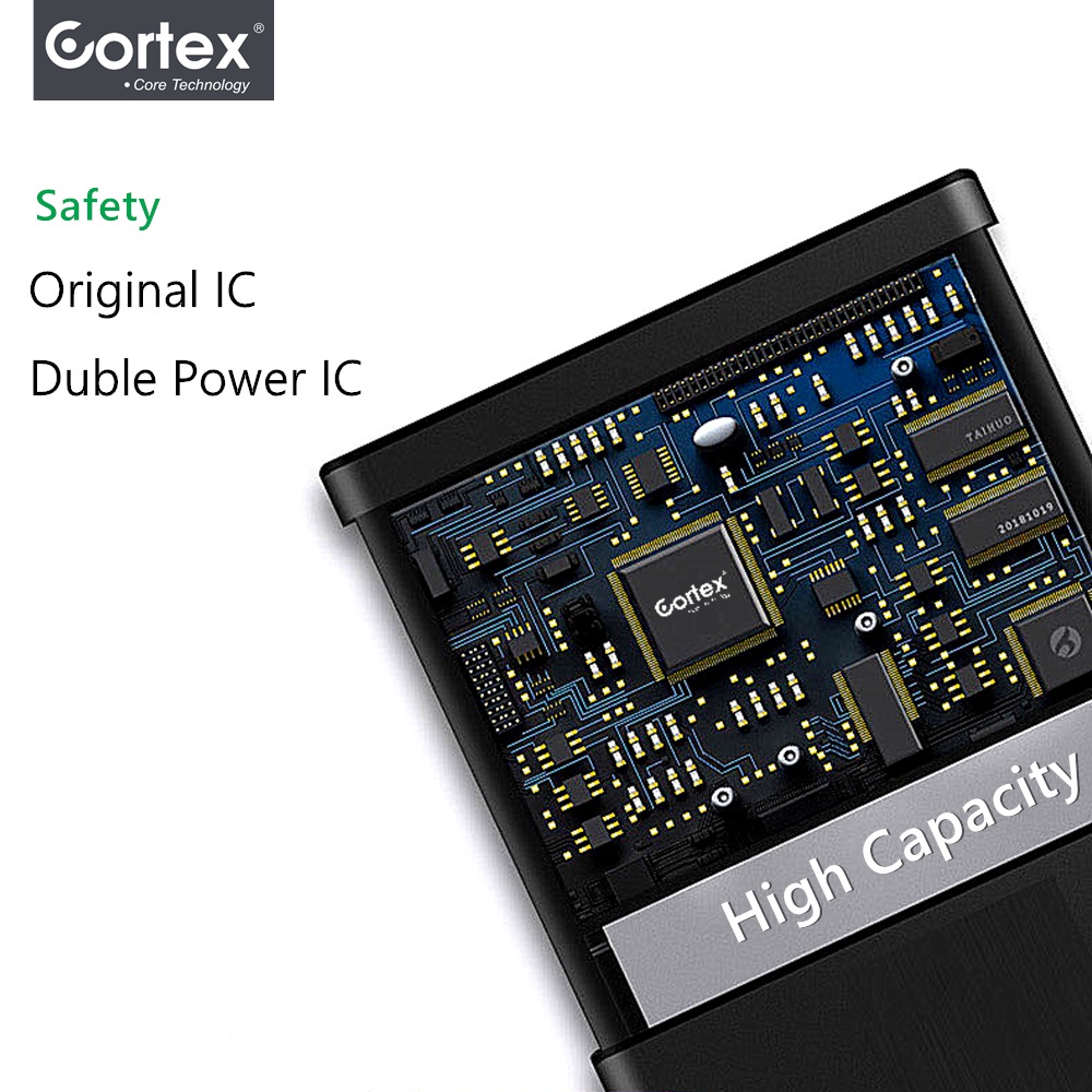 Cortex duoble Power 2IC Baterai High Capacity Original Battery Batre Batrai