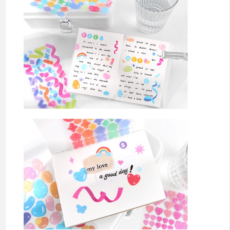 [ORGM] Aneka Sticker Motif Lucu |Sticker Dekorasi| Sticker Jurnal Panjang dan Deco Sticker SET