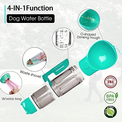 DOG WATER BOTTLE 4 IN 1 PORTABLE