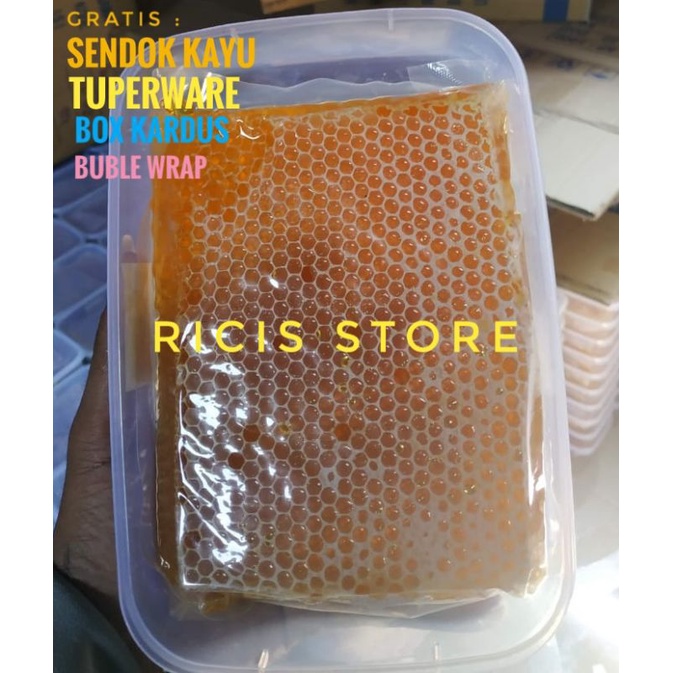 MADU SARANG ASLI RAW HONEY SARANG MADU HONEYCOMB 250 GRAM