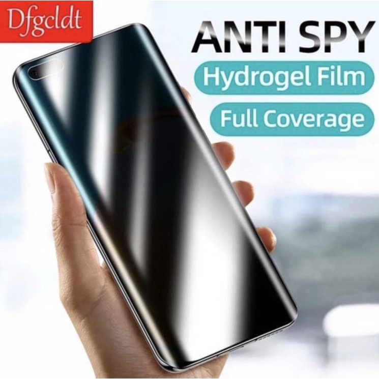 OPPO A16 A15 A15S ANTI GORES HYDROGEL SPY PRIVACY PLASTIK HITAM GELAP SCREEN GUARD JELL PELINDUNG LAYAR BAGIAN DEPAN ANTI PEEPING