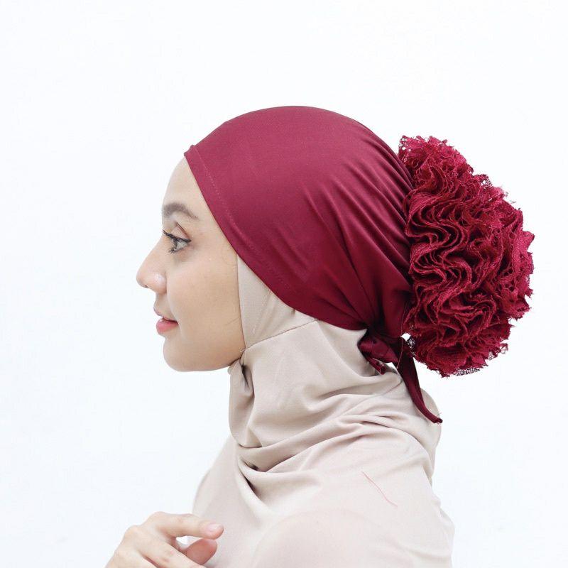 INNER CIPUT TURKI CEPOL KONDE HIJAB-Ciput turki Maroon