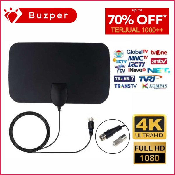 solusi Antena TV Digital Ultra HD DVB-T2 4K High Gain 25dB Murah