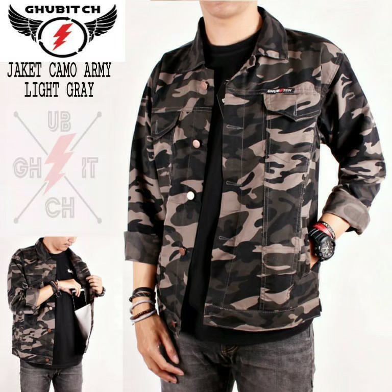 JAKET SEMI PARKA PRIA / JAKET SEMI PARKA CAMO LORENG