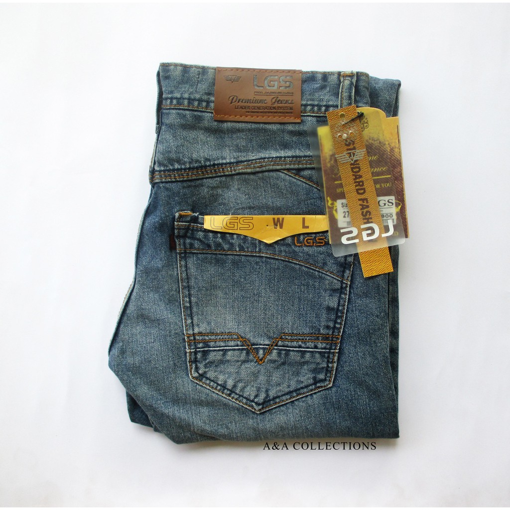 Celana Jeans LGS Premium / Celana LEGGS / Celana Jeans Biru / Jeans Straight Cut