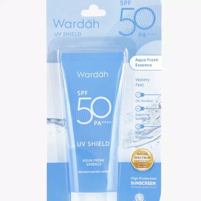 WARDAH UV Shield SPF 50 PA++++ Aqua Fresh Essence ~ ORIGINAL 100%