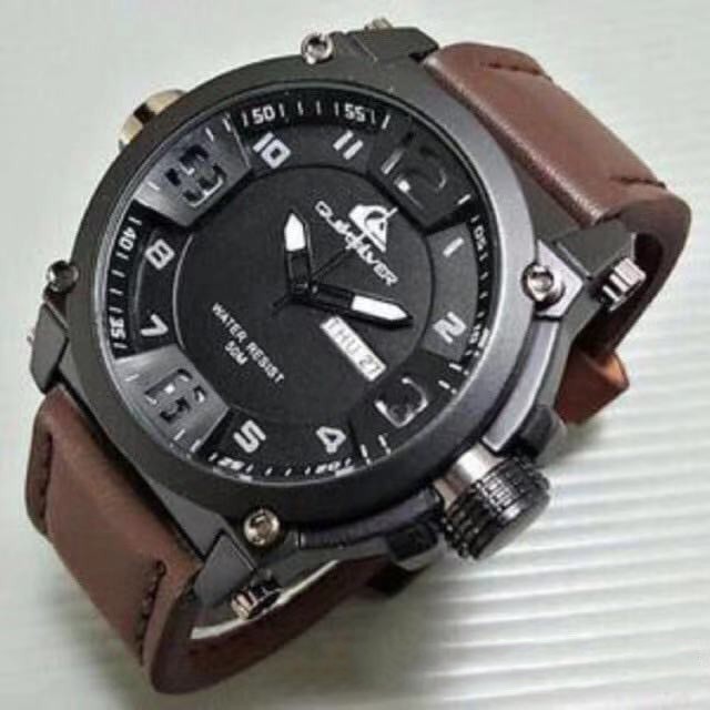 ✅COD Jam Tangan Pria Sporty Tanggal Bulan Aktif Strap Kulit