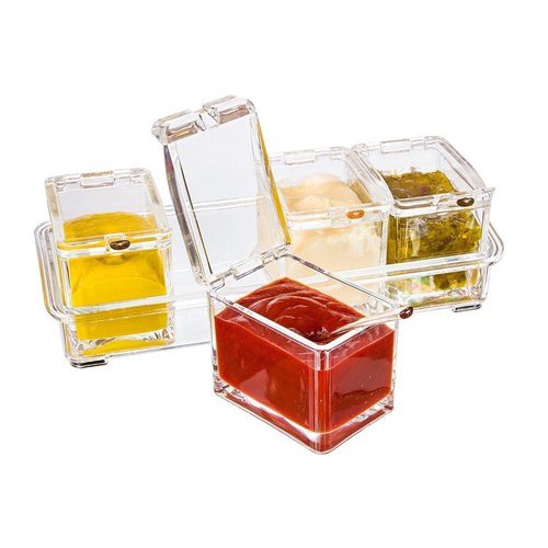 TEMPAT BUMBU UNIK KOTAK WADAH TOPLES RAK BUMBU DAPUR BUMBU SET FOOD GRADE CRYSTAL SEASONING BOX