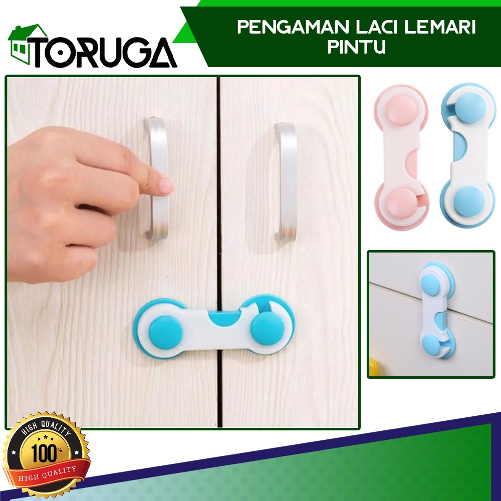 KUNCI PENGAMAN BAYI PINTU LEMARI LACI KULKAS PENGAIT BABY SAFETY LOCK