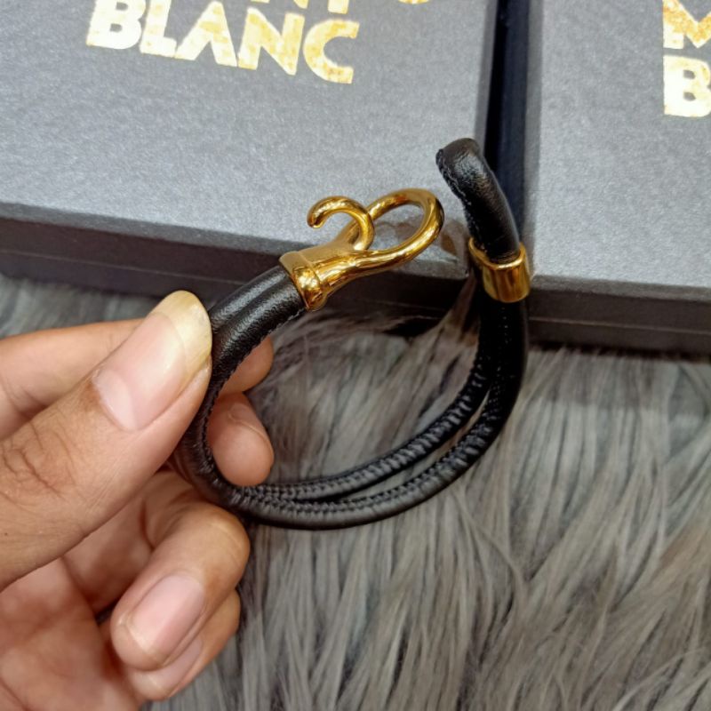 Gelang Tangan Pria Montblanc Cantol Gelang Mirror Quality