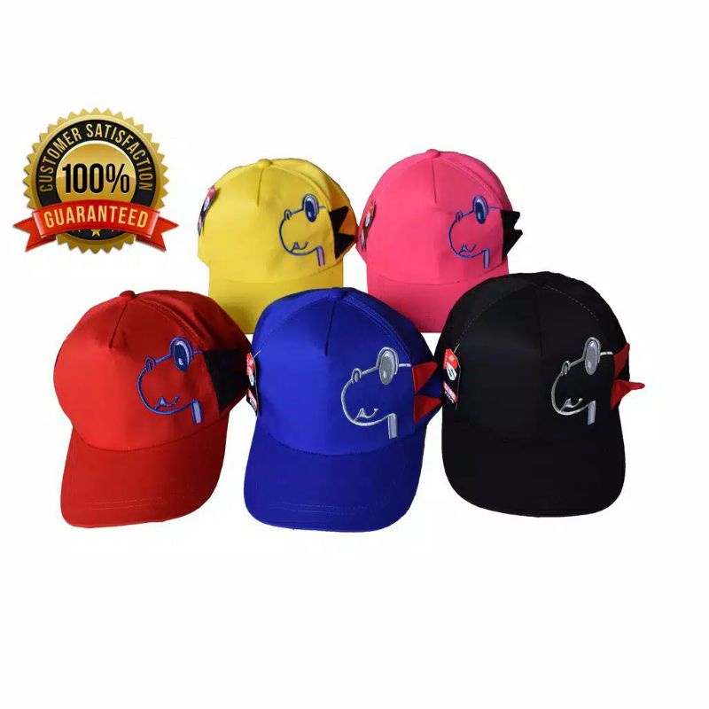 Topi Anak Dino Baseball Karakter Dinosaurus Bordir Balita