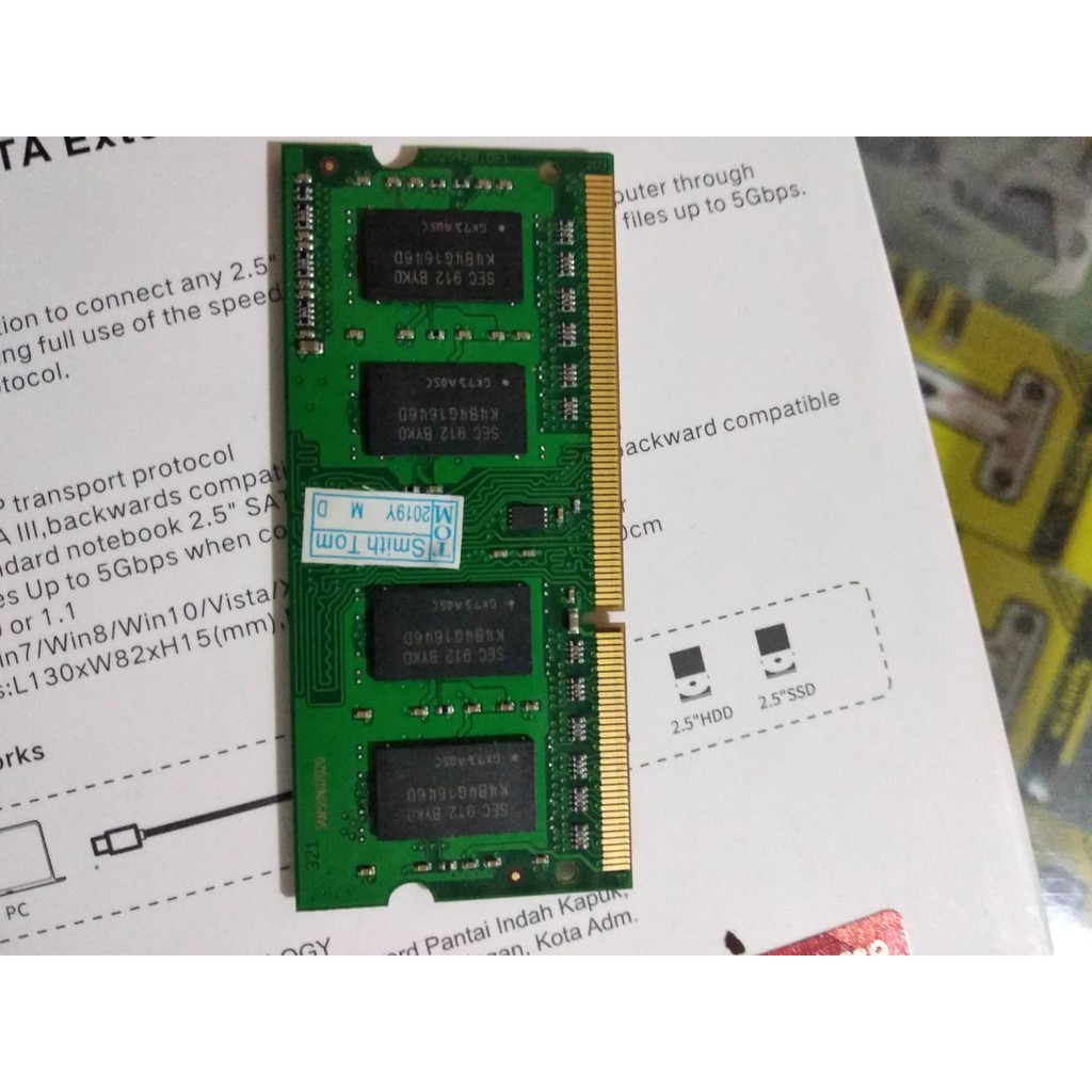 Ram Laptop Samsung SODIMM 4GB DDR3L PCL12800 4G Sodim (bekas)