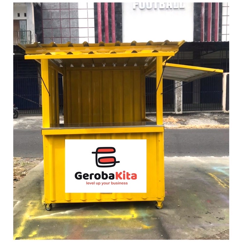 Booth kontainer dengan roda / Booth container custom roda