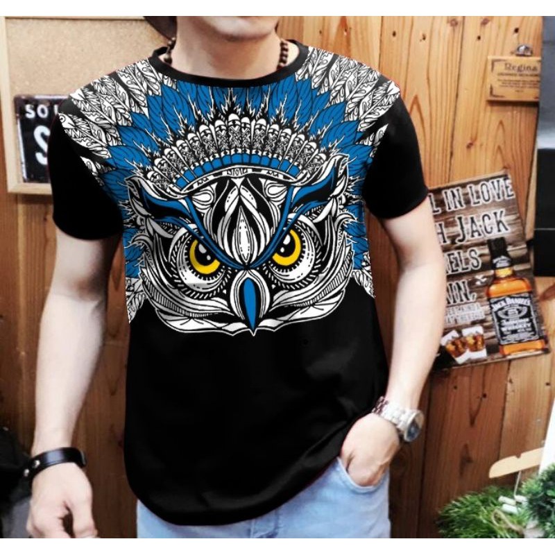 Kaos distro kaos cowo keren OWL batik 03