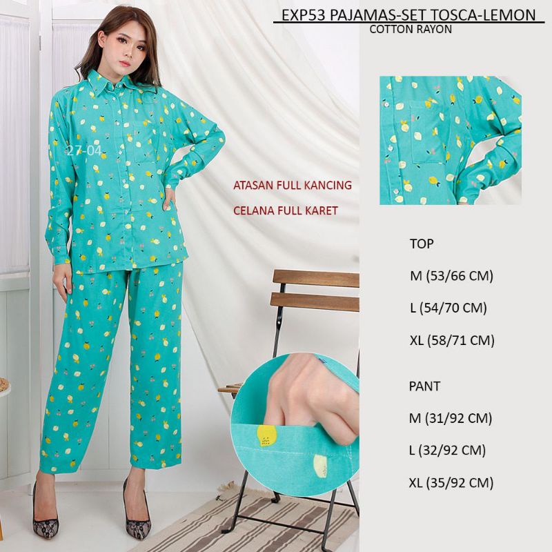 Pakaian Tidur Piyama |Set EXP 53 Pajamas Set