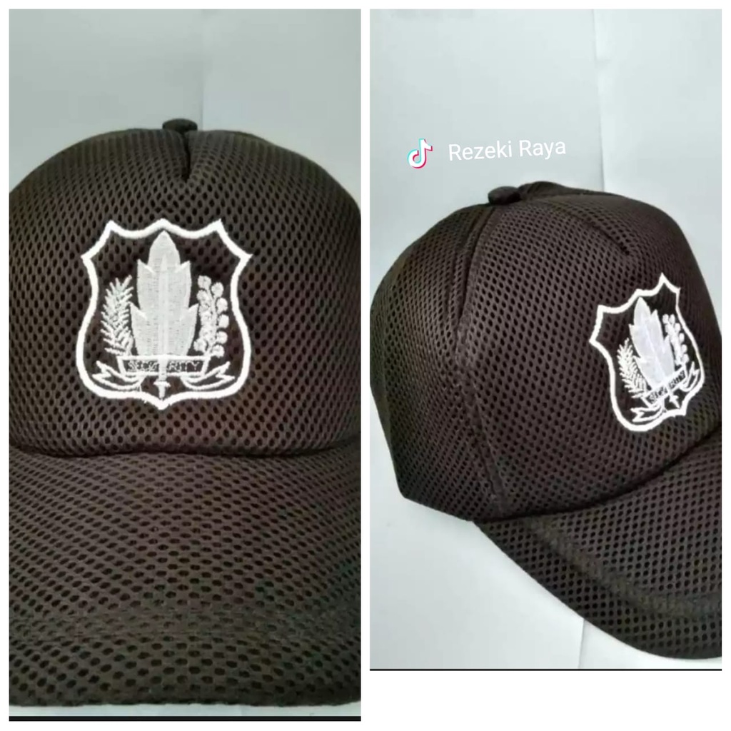 Topi Satpam Coklat Terbaru// Topi Dinas PNS Pria// Topi Polri//Topi Paskibra