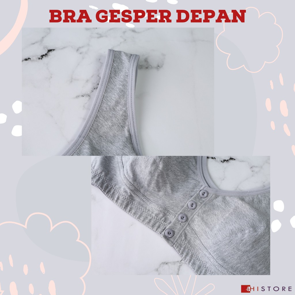 [HI] Bra Seamless Push Up Nirkabel Gesper Depan Wanita Paruh Baya dan Tua 2078